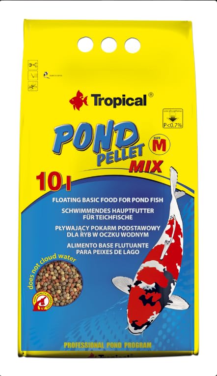 See full amazon price history chart for Tropical Pond Pellet Mix Size M Floating Pellet for Koi, Goldfish and Other Ornamental Cyprinids Kept in Ponds (10L/1100G - 41226) Tropical Pond Pellet Mix Size M Floating Pellet for Koi, Goldfish and Other Ornamental Cyprinids Kept in Ponds (10L/1100G - 41226) (B0CZXJGCS6) Amazon Price History, Amazon Price Tracker