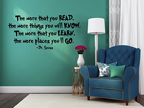Dr Seuss Lorax Decals – Inspirational Quotes Wall Decals For Your Dr Seuss Collection – Premium, Thick Flexible Usa Black Vinyl, Easy To Install & Removable, Great In Boys, Girls & Family Rooms #TOP1