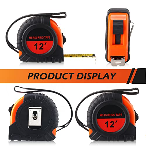 20 Pieces Tape Measure 12 Feet Measuring Tape Easy Read Measurement Tape Retractable Tape Measurer With Fractions 1/8 Measurement #TOP3
