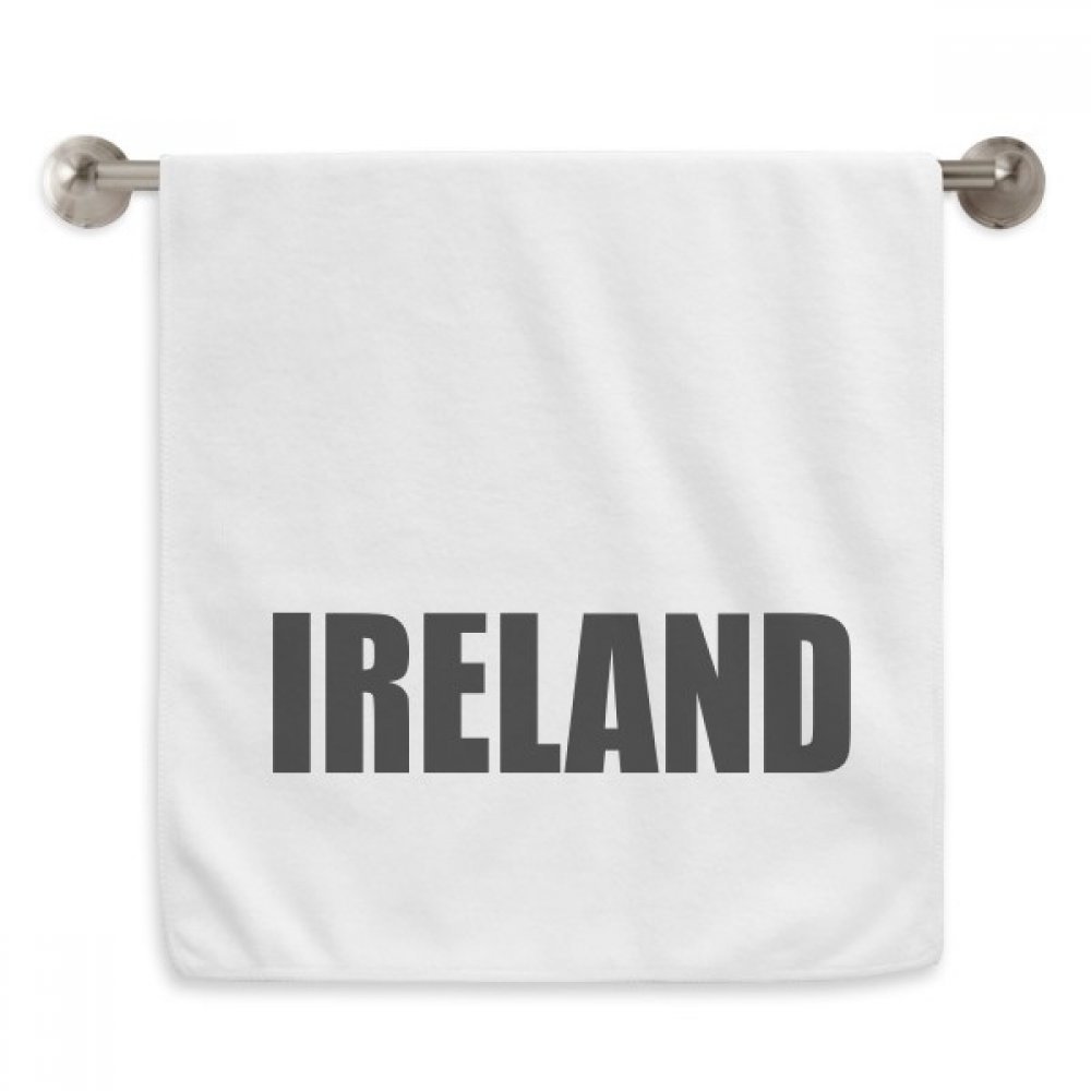 Serviettes Irlande Pays Nom Noir Diadème de 13X29 Pouces en Coton Blanc Moelleux