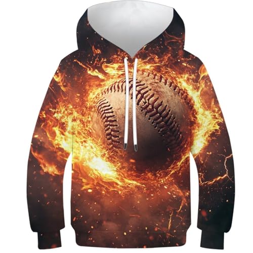 Sweat à capuche enfant contre le froid pull manches longues style baseball fury original