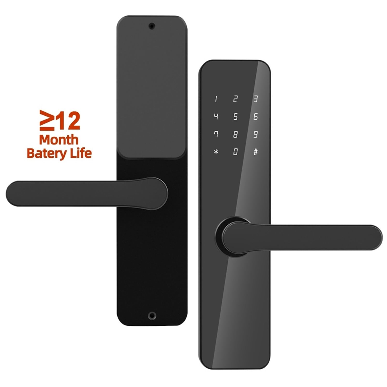 Cerradura Electronica, Cerradura de puerta inteligente con Control de aplicación, cerradura de puerta Digital con manija, cerradura de teclado, cerradura electrónica for alquiler de Hotel en casa(Latc
