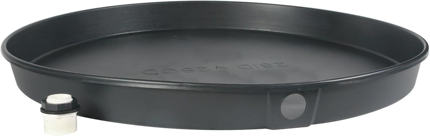 Camco 11400 Water Heater Drain Pan With Fitting, Plastic, 26 x 2.5 In. - Quantity 1