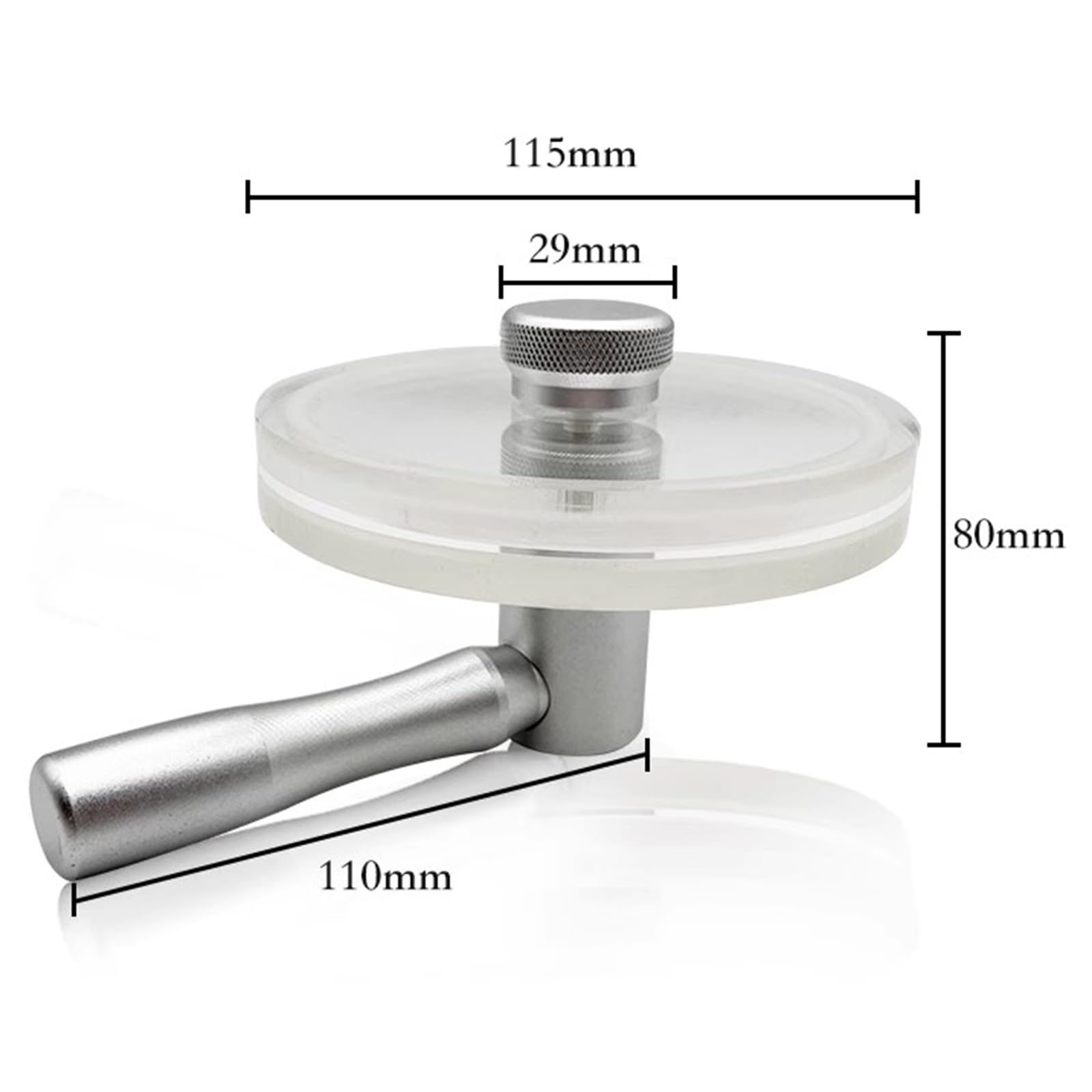 Morsetto per La Pulizia dei Dischi in Vinile, Salva Etichetta, Clip di Protezione Impermeabile per Rondella, con Manico in Alluminio, per Dischi in Vinile Trasparenti, Facile da Pulire
