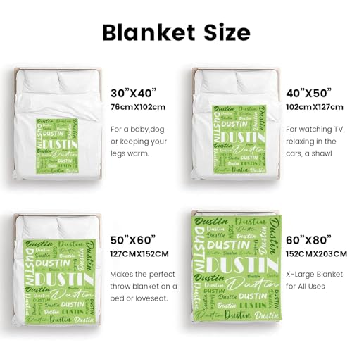Personalized Blankets for Kids with Names Customized Blankets with Name for Adult Custom Blanket Gift for Birthday Christmas Valentines Day Gift