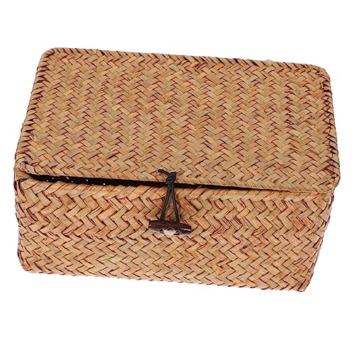 Boîte en jonc de mer haut de gamme et panier de rangement de prestige
