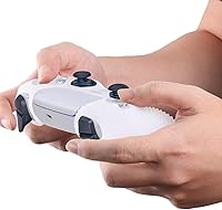 Vista 43 de ECHZOVE Funda de silicona para controlador PS5 (azul) – Cubierta de controlador de PS5 duradera y antideslizante con accesorios personalizables