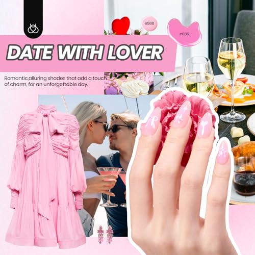 Image of Beetles Gel Nail Polish Kit with UV Light, 46 PCS 25 Colors Gel Nail Polish Set Base Glossy Matte Glitter Top Coat Nails Polish Red Green Brown Blue Pink Nude Home Salon Manicure Kit Gifts for Women