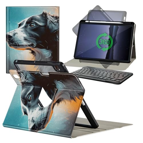 DHYYDSQZ �L�[�{�[�h�P�[�X iPad ��9���� ��8���� ��7���� 10.2�C���` (2021/2020/2019) �p 360�x��]�X�����X�^���h�J�o�[ ���O���\�ȃ��C�����XBluetooth�L�[�{�[�h&�y���V���z���_�[ �A�[�g�h�b�O