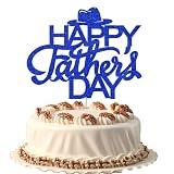 FmiyunEea Happy Father's Day Cake Topper - Father's Day Golden Glitter Birthday Cake Decoration Dad Party Supplies (2)