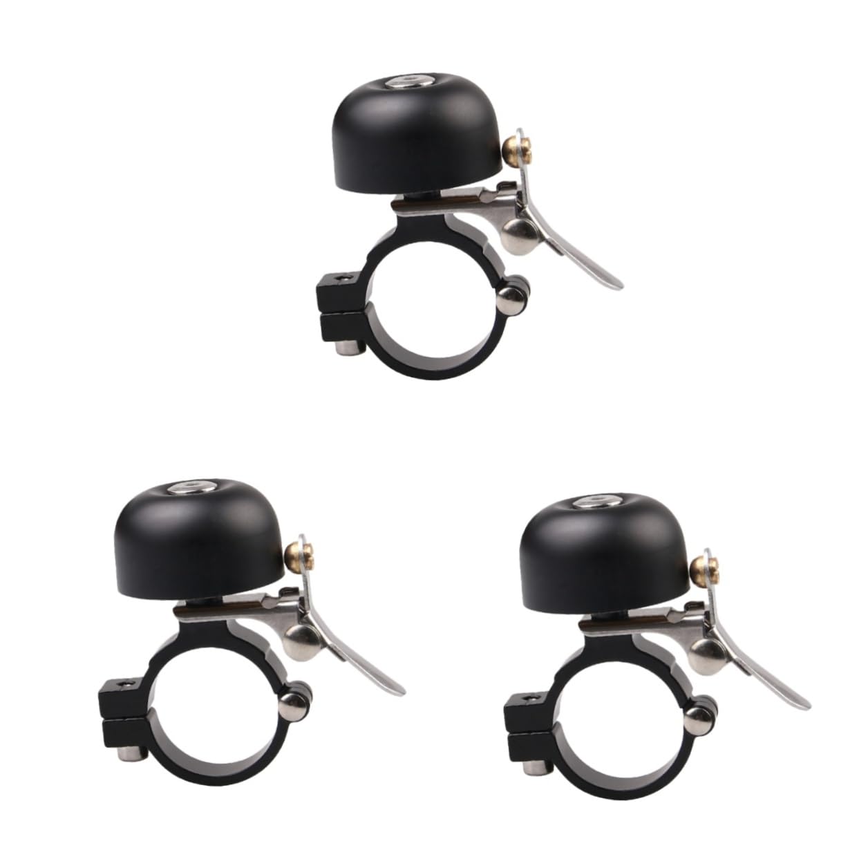 POPETPOP Cloche Classique Anti Rouille Sonnette de Guidon klaxon de vélo électrique Anneau de vélo à Fort Son Cloche de vélo Forte et croustillante Cloche de vélo de Route Black