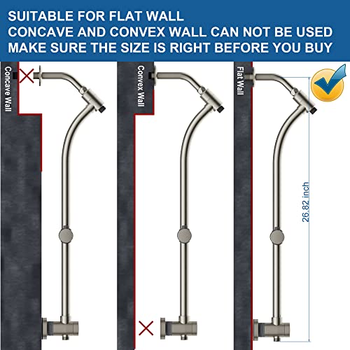 High Pressure Handheld/Rain 82-Mode 3-Way Shower Head Combo With 25.75" Adjustable Drill-Free Stainless Steel Slide Bar, Pet & Tub Power Wash And Anti-Clog Nozzles, With 5Ft Hose - Brush Nickel #TOP5
