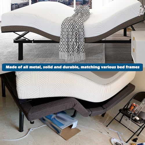 image for Benbuoo 7 Inch Metal Adjustable Bed Base Frame Leg Replacement Heavy D