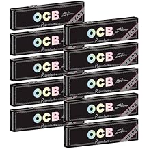 OCB Premium Rolling Papers King Slim with Filter Tips 10 Booklets