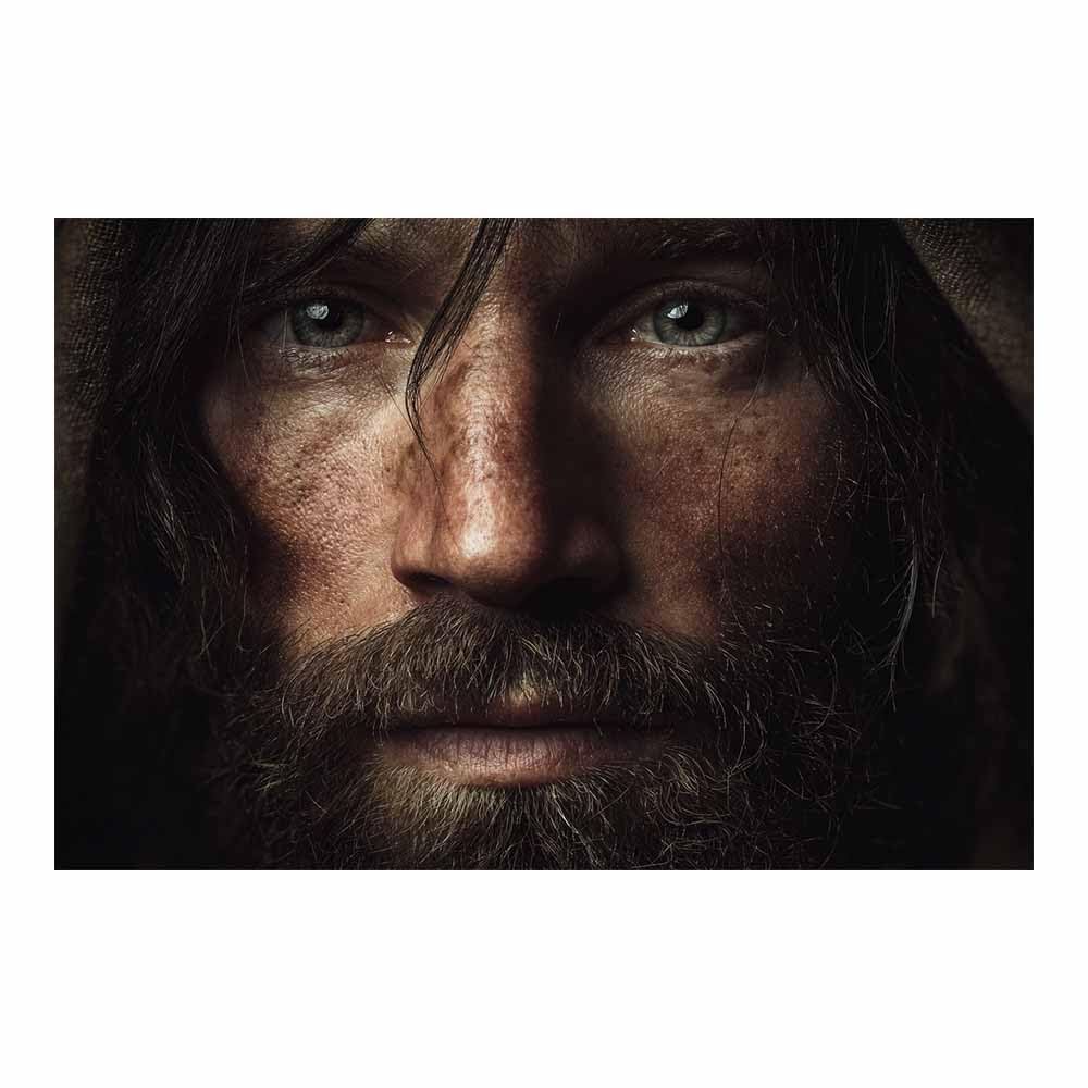 ZAMAEIU Jesus Picture Poster Gazing intently Christ Canvas Painting Wall Art Print,for Living Room,bedroom Apartment office corridor Decor(black0)-30x50cm Unframed