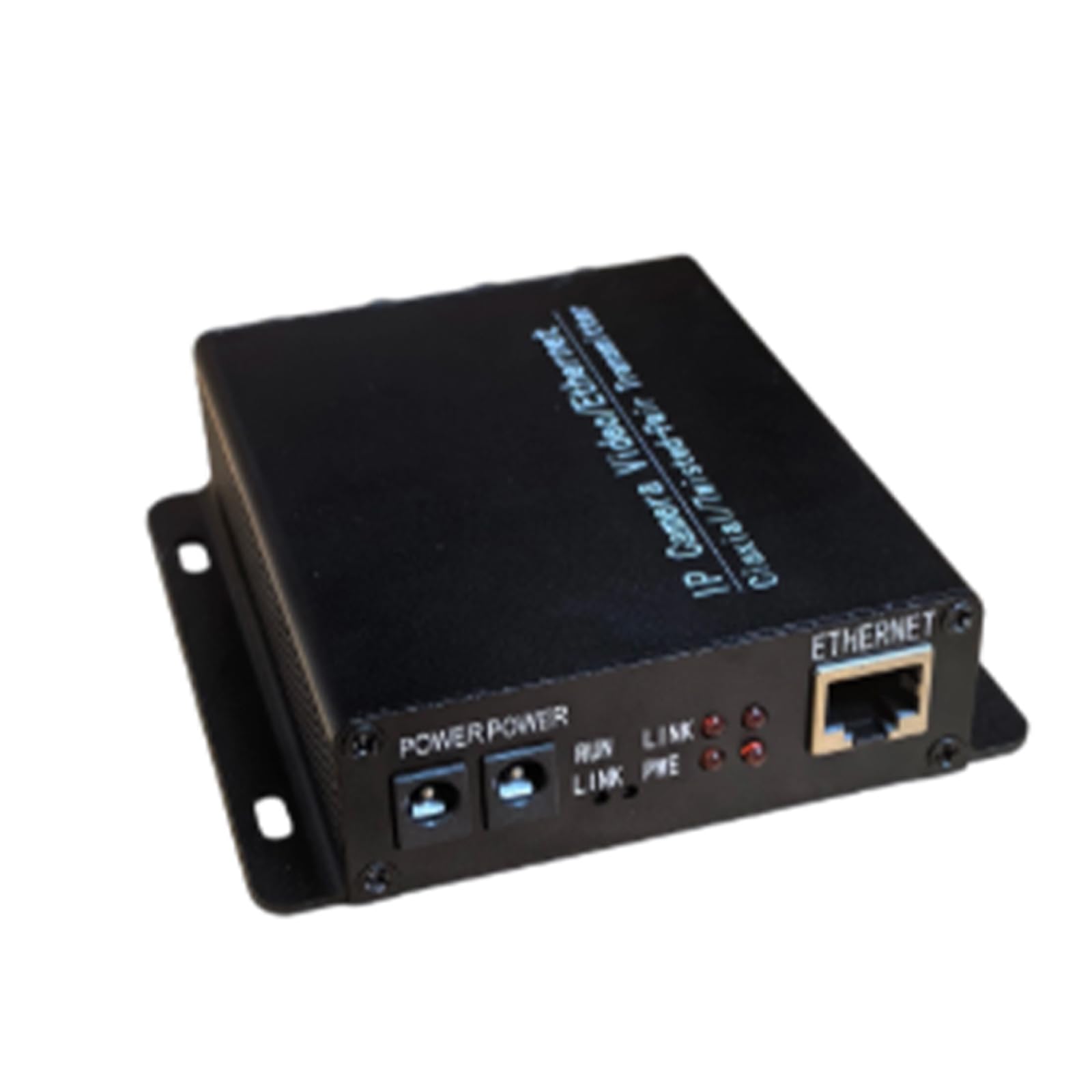 RJ45-zu Koax Kamera Extender, 4-Kanal Koax Videobox mit schwarzem Metallgehäuse und 2 km Entfernungsreferenz für CCTV Installationsteams