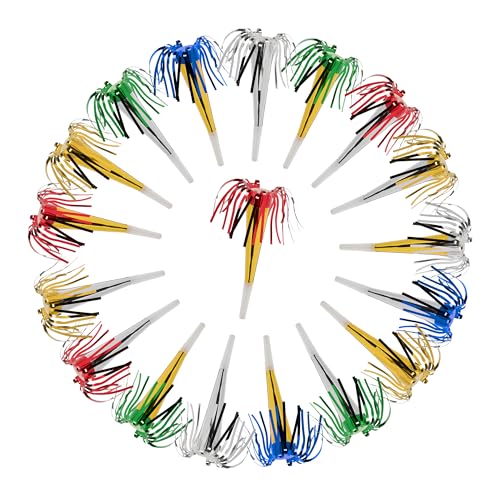 Relaxdays 72 Trombette da Festa Compleanno Bambini, Fischietti per Carnevale, Party Gadget Capodanno, Carta, Colorato, 6,5x1,5 cm