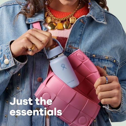 Image of Hydro Flask Micro Bottle - Leak Proof Purse or Pocket Flask - Insulated Mini Water Bottle 6.7 Oz Beachplum Purple