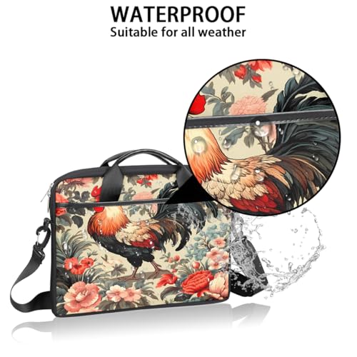Maletín para Laptop con Estampado Floral Retro, 15 pulgadas miniatura 3