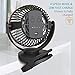 OPOLAR 5000mAh Camping Lantern Clip On Fan with Hanging Hook, 4 Speeds Quiet Airflow Personal Fan with 35 Hours Work Time for Tent, Hurricane Emergency, Battery Operated Desk Fan for Home & Office