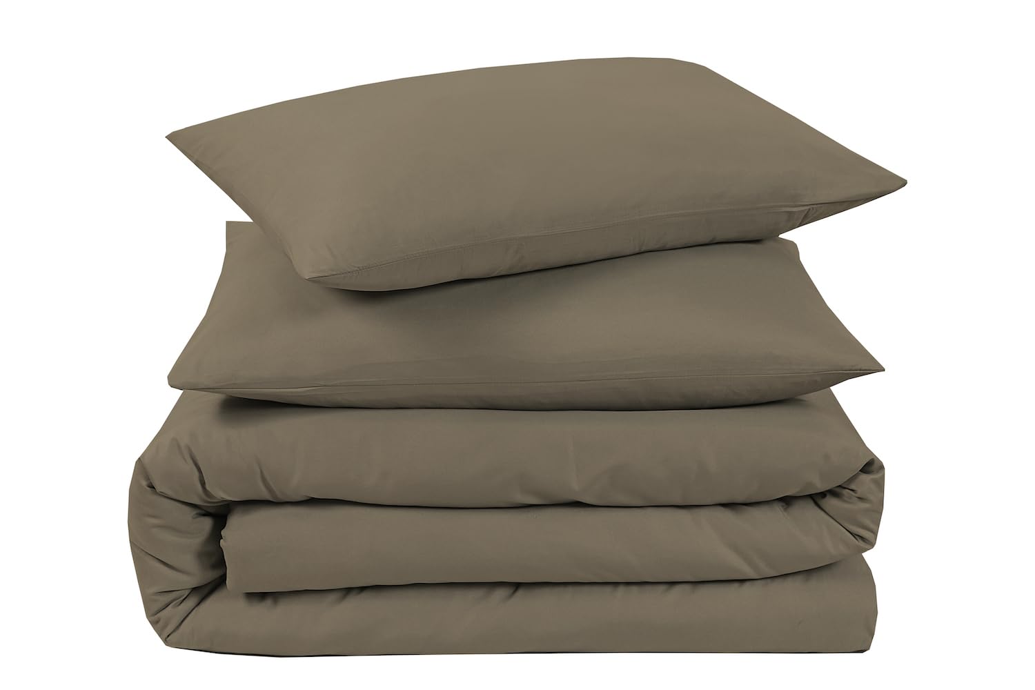 Bronwen Mathews Single Duvet Cover Set, Deep Taupe, Soft & Breathable Microfibre Duvet Cover with 1 Pillowcase - Image 3