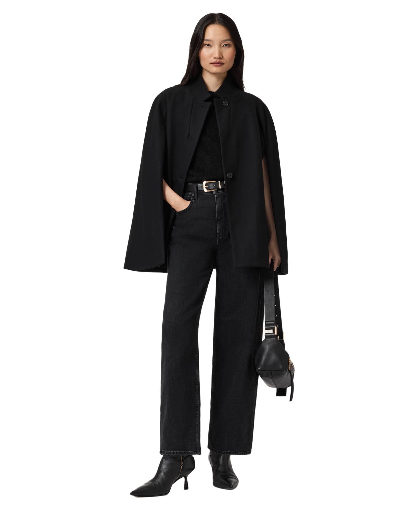 allsaints Women's Lunis Cape Coat-picture-5
