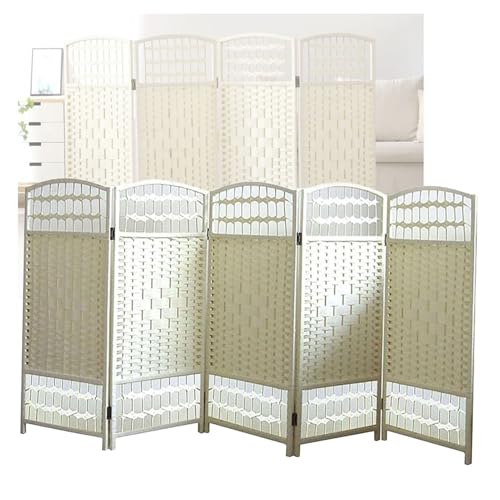 Cloison de séparation blanche à 5 panneaux amovibles de 120x40 cm
