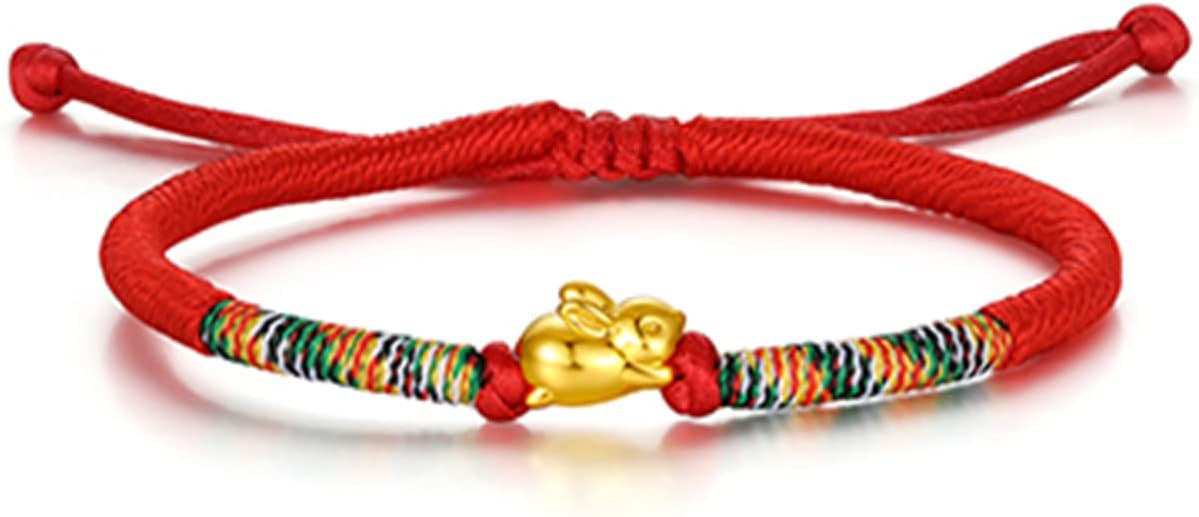 Amazon | [ZHOU LIU FU] K24 ブレスレット 純金 お守りチャーム 腕輪