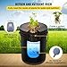 VEVOR DWC Hydroponic System, 5 Gallon 5 Buckets, Deep Water Culture Growing Bucket, Hydroponics Grow Kit with Pump, Air Stone and Connected Reservoir, for Indoor/Outdoor Leafy Vegetables