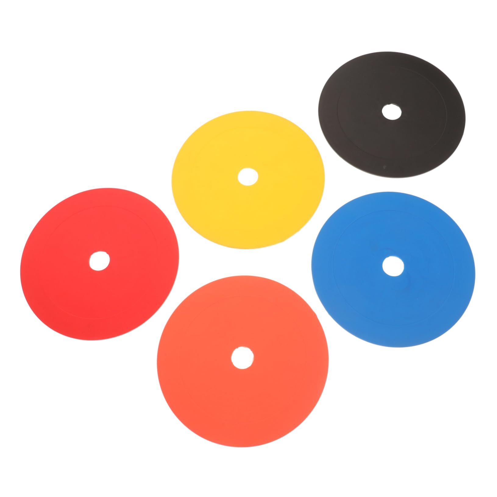 Abaodam 5sets Professional Soccer Sign Disc Soccer Training Sign Pad Flat Cones Sports 5pcs*5