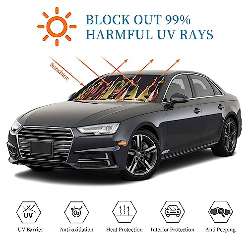 Parasol de coche copas cóctel y vino protector solar delantero 7
