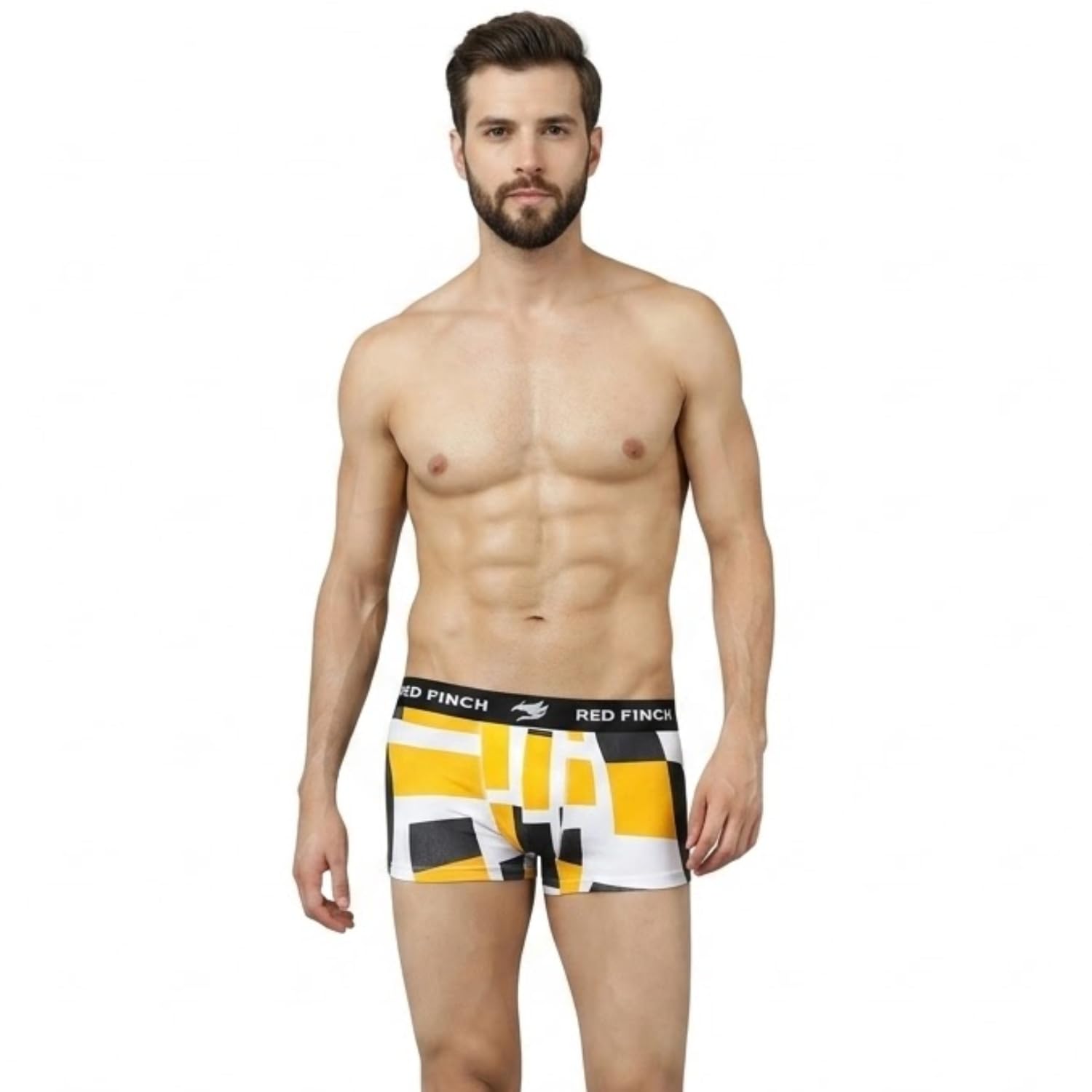 red finch Men’s Trunk Underwear | 95% Bamboo Fabric & 5% Spandex | Soft Breathable Innerwear | Stretch Fit Boxer Briefs | Comfortable Elastic Waistband-picture-47