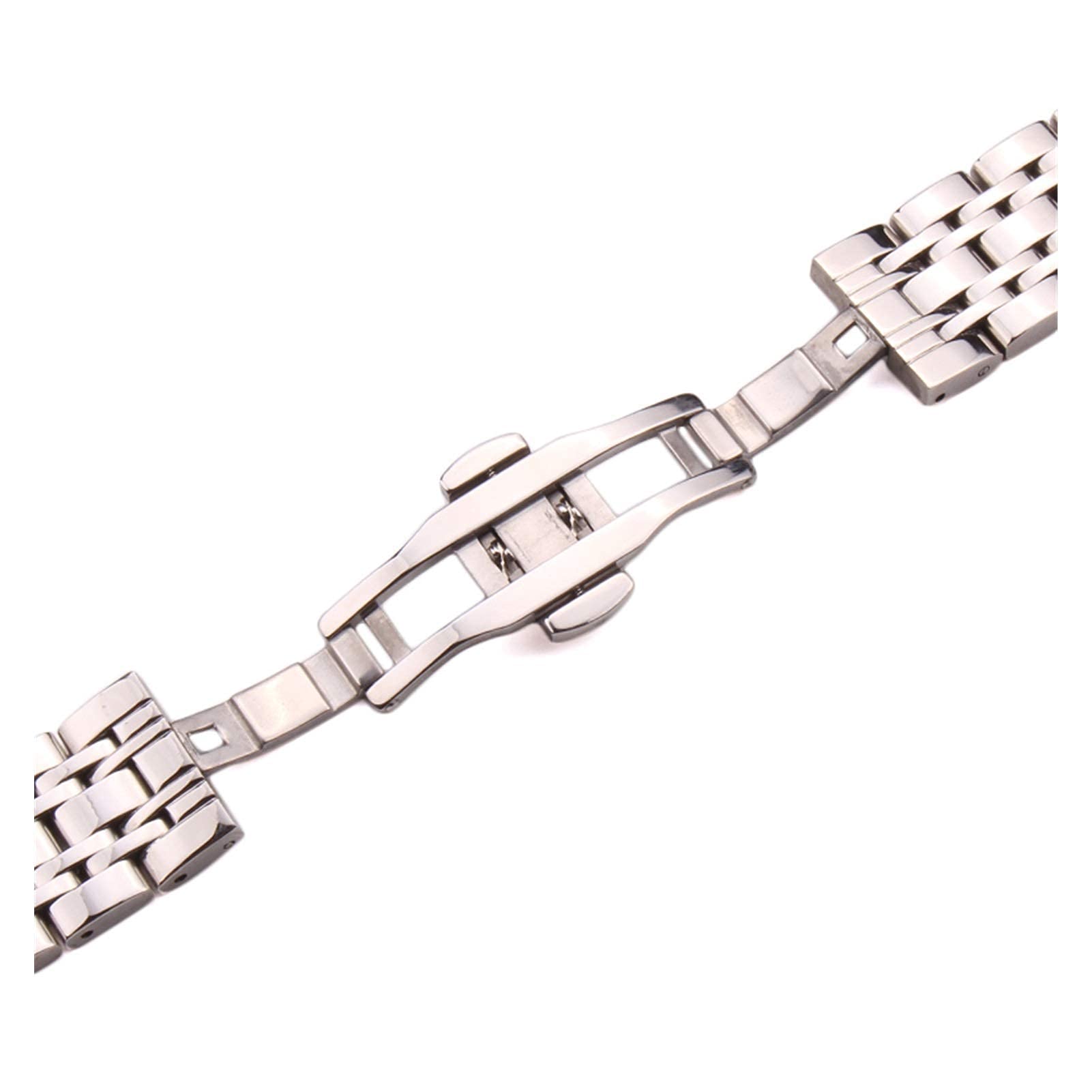 Correa de Acero Inoxidable de 18mm, 20mm y 22mm, Pulsera de Lujo con Correa de Metal de Repuesto para Hombre