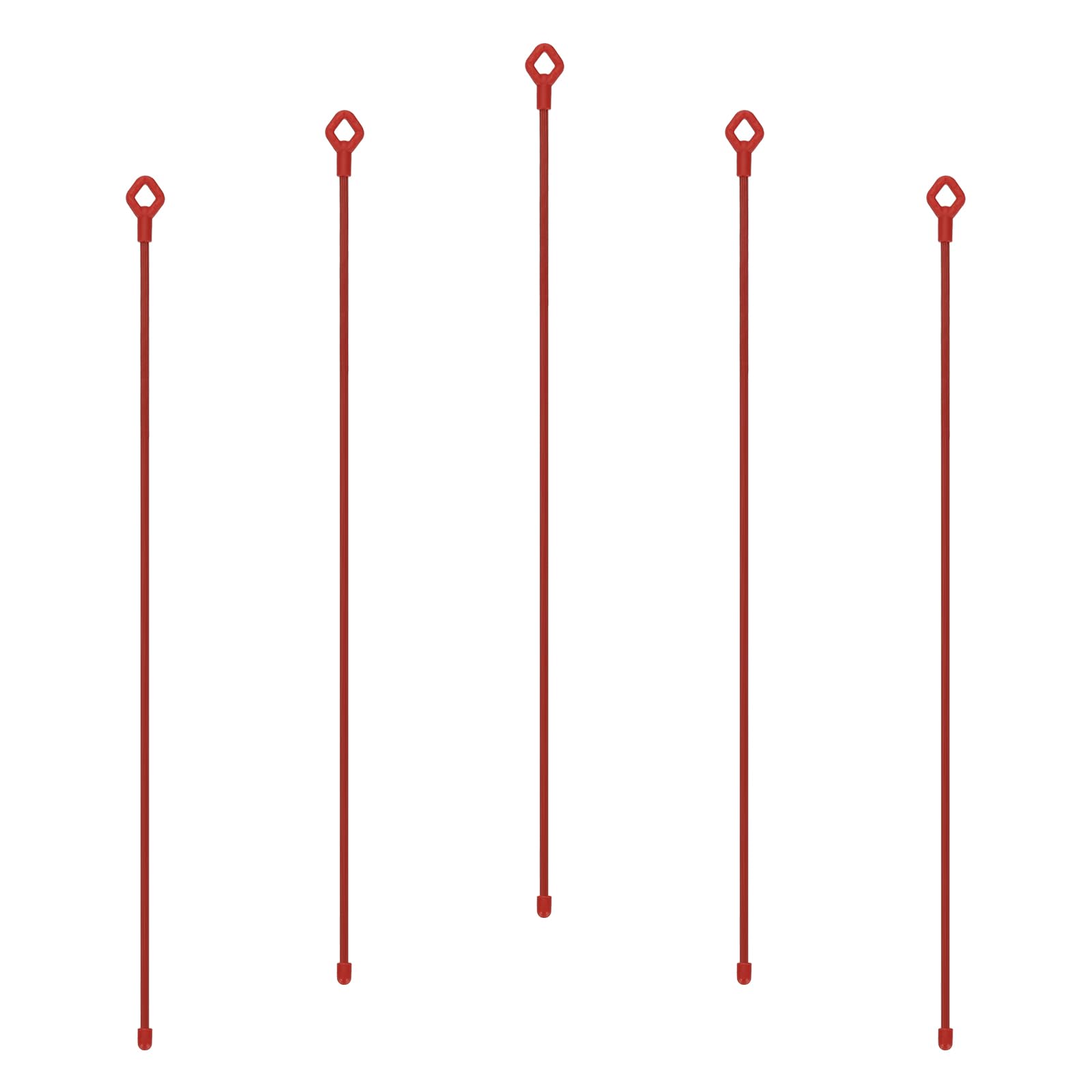 PATIKIL Rubber Twist Ties, 18 Inch Silicone Reusable Twist Ties Heavy Duty Bendable for Bundling Holding, 5 Pcs, Red