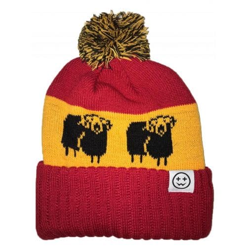 Bonnet à pompon Wacky Limited Rouge en taille unique pour un style hivernal