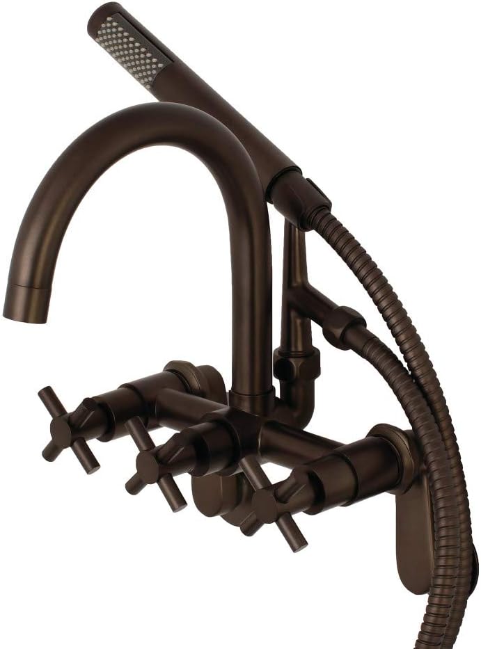 Aqua Vintage AE8155DX Concord 7-Inch Adjustable Wall Mount Tub Faucet, Oil Rubbed Bronze