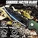 FLISSA Folding Pocket Knife, SANDVIK 14C28N Blade Knife with Micarta-Steel Handle, Pocket Clip and Thumb Hole for EDC Camping Hiking Outdoor