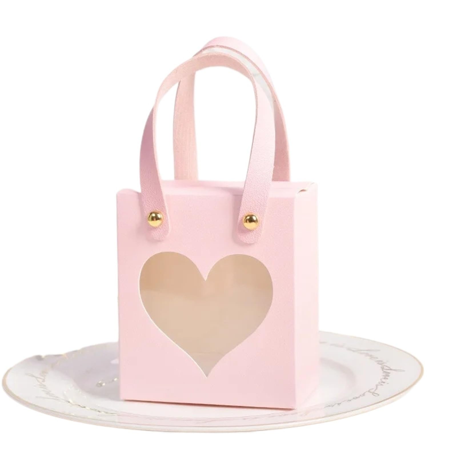 Scatole regalo for caramelle con finestra rosa da 10 pezzi