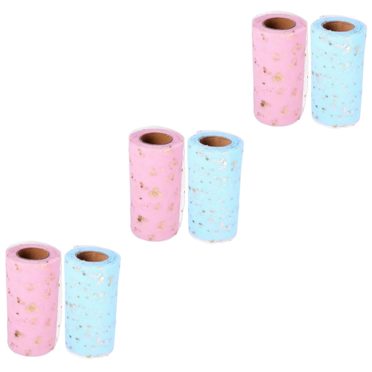 VILLCASE 6pièces Tulle Pailleté Étoilé Sequins Tissu De Décoration Pour Mariage Fête Et