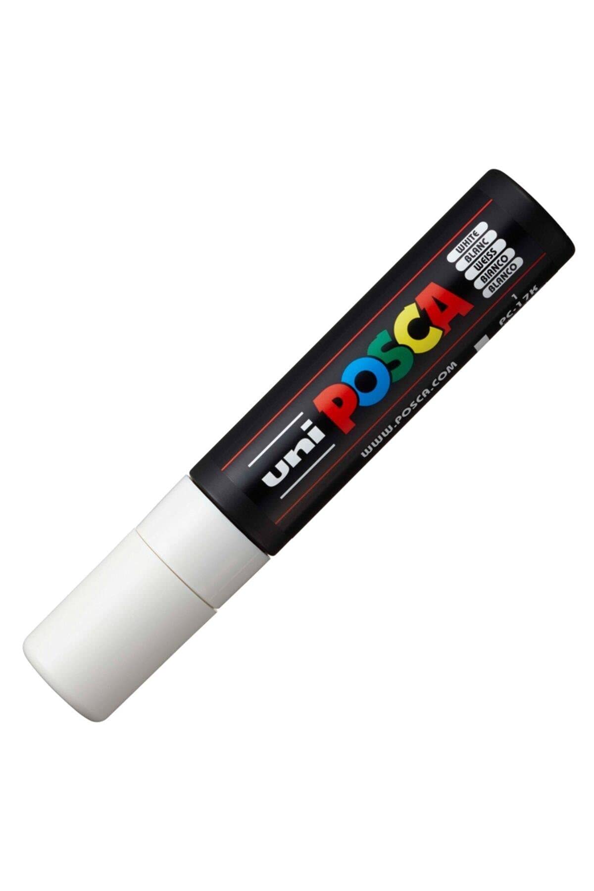 UNI-BALL Lot de 6 Marqueurs peinture POSCA PC-17K, blanc