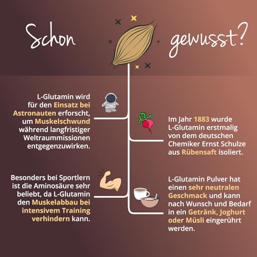 L-Glutamin Pulver 500 g | Vegan | Aus Fermentation | Hochdosiert | Laborgeprüft | L-Glutamine für Muskelregenaration | 100 Portionen | Deutsche Produktion von Vegavero®