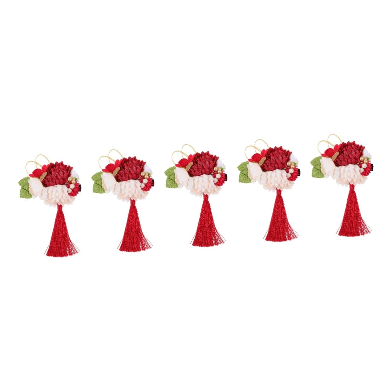 FRCOLOR 5stücke Japanischer Stil Haarschmuck Rote Kunstblumen Haarspange Für Damen Elegante Haaraccessoires Für Hochzeiten Und Fotografie Blumige Haarnadel Für Verschiedene Frisuren