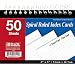 BAZIC 50 Ct. Spiral Bound Index Cards. 3x5 Perforated Flash Cards for School, Stationery, or Office Supplies (White. Case of 36)