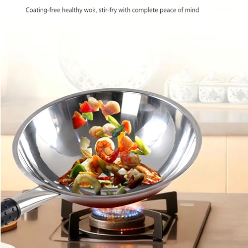 Wok de Acero Inoxidable con Tapa 14.2 in miniatura 3