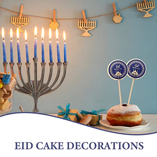 SEWACC 8 Pçs Eid Mubarak Cupcake Toppers Ramadan Cake Picks Festival Decoração Do Bolo Palitos De Sa