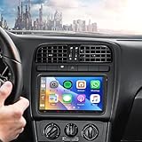 Slakerbe Android 15 Double Din Car Radio Stereo for Volkswagen Golf MK5 MK6 Volkswagen Jetta SEAT Skoda, 9'' Head Unit with Wireless Carplay and Android Auto Backup Camera MIC 4+64G