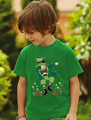 Tstars St. Patrick's Day Shirt Clovers Dabbing Leprechaun Toddler Kids T-Shirt4