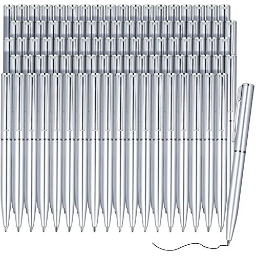Stylos à bille de poche Teling argentés pour blocs-notes et signatures