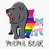 Vision Signs Mama Bear Bisexual Transgender LGBTQ Pride Flags Sticker Bumper Sticker Vinyl Decal 5 inch