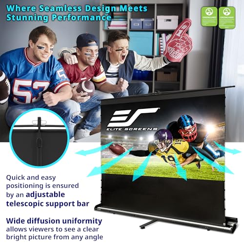 Image of Elite Screens 102 inch Portable Tab-Tension UST ALR Pull up Projector Screen